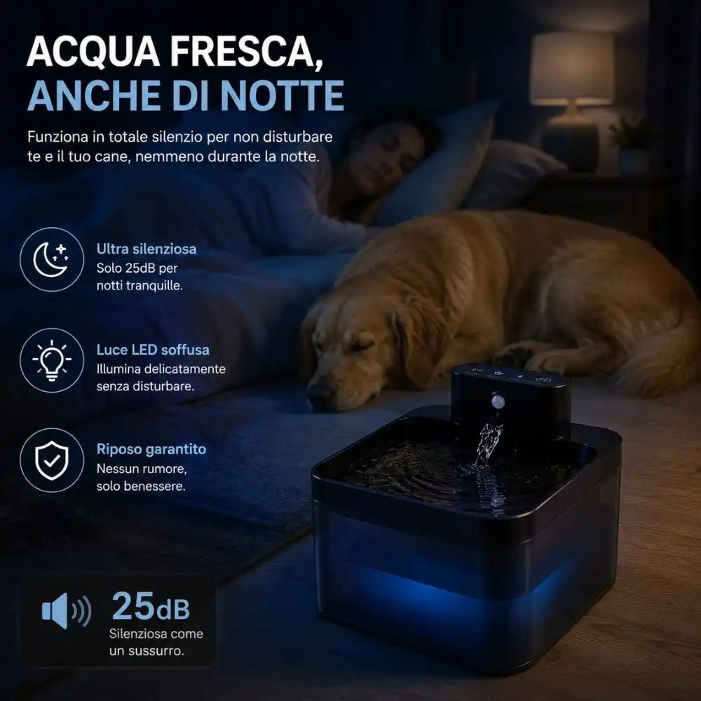 AquaPet Sense™ | Fontanella Intelligente con Sensore