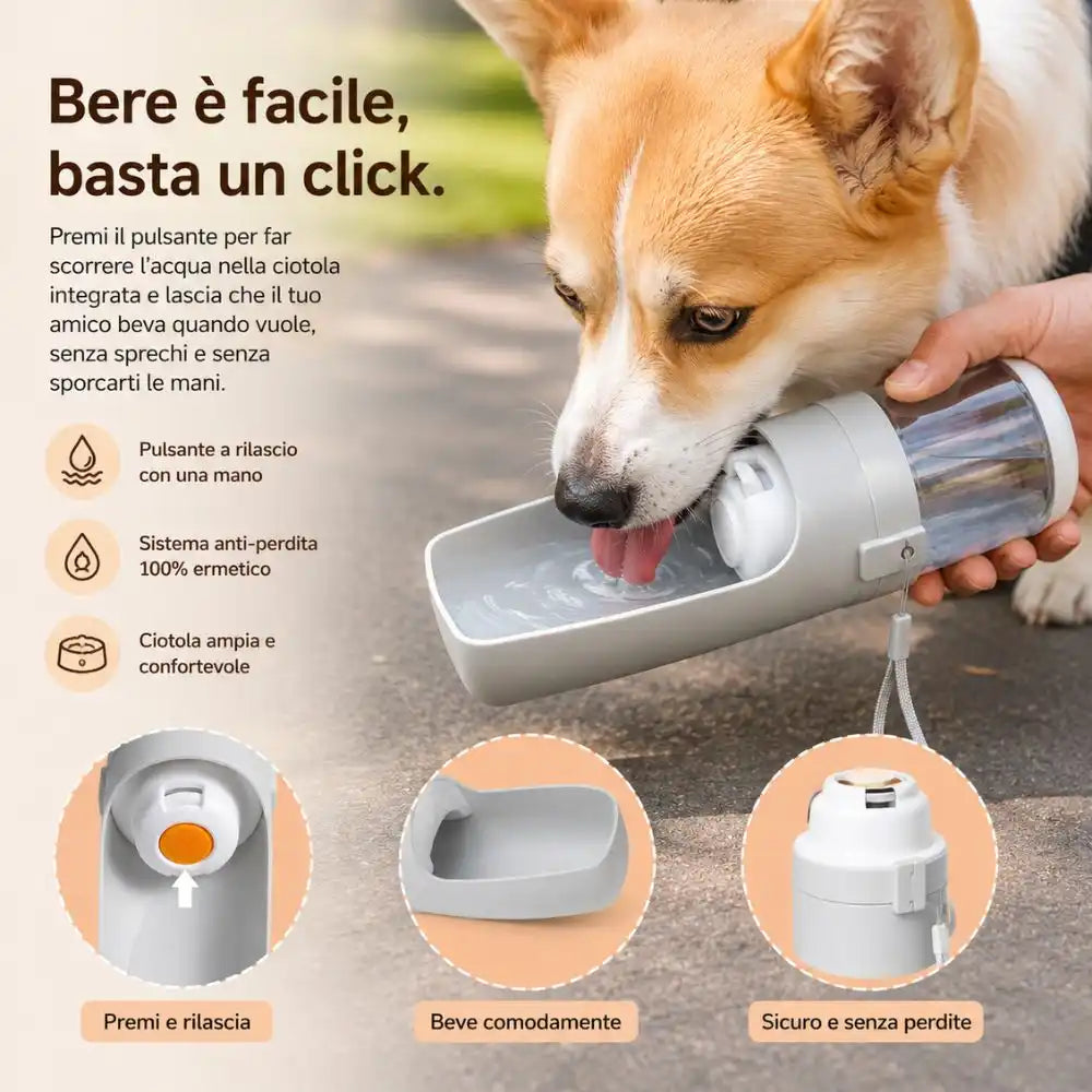 TravelPet™ | Borraccia Portatile per Cani con Dispenser